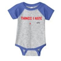 Things I Hate Programmer Software Developer Engineer Coder Gift Infant Baby Jersey Bodysuit