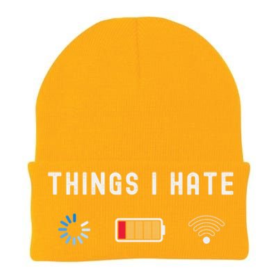 Things I Hate Programmer Gamer Computer Nerd Funny Gift Idea Gift Knit Cap Winter Beanie