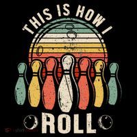 This Is How I Roll Retro Bowling Bowler Funny Novelty Flat Bill Trucker Hat