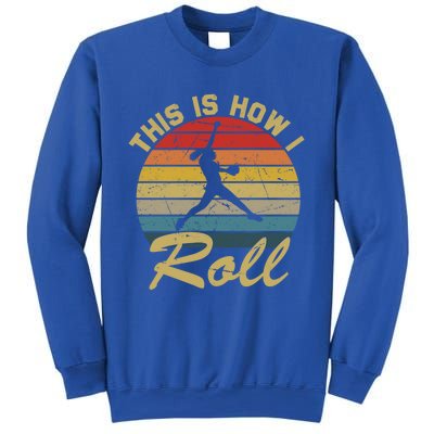 This Is How I Roll Retro Softball Girls Gift Sweatshirt