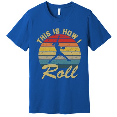 This Is How I Roll Retro Softball Girls Gift Premium T-Shirt