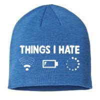 Things I Hate Programmer Gamer Gift Sustainable Beanie