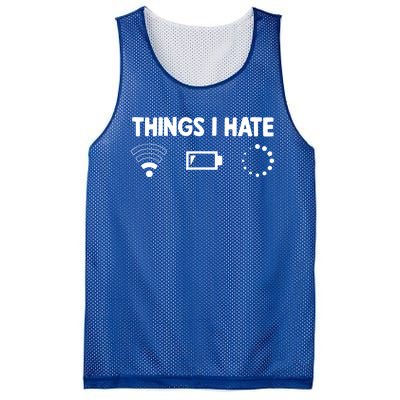 Things I Hate Programmer Gamer Gift Mesh Reversible Basketball Jersey Tank