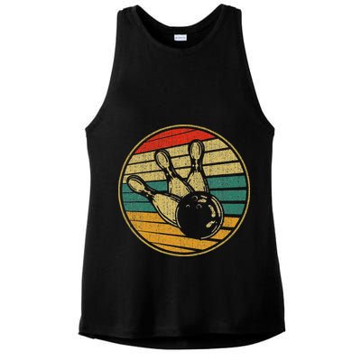 This Is How I Roll Vintage Retro Bowling 60s 70s Bowler Ladies PosiCharge Tri-Blend Wicking Tank