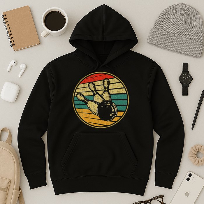 This Is How I Roll Vintage Retro Bowling 60s 70s Bowler Hoodie