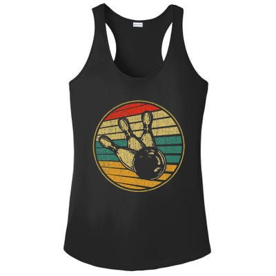 This Is How I Roll Vintage Retro Bowling 60s 70s Bowler Ladies PosiCharge Competitor Racerback Tank