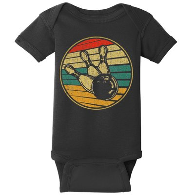 This Is How I Roll Vintage Retro Bowling 60s 70s Bowler Baby Bodysuit