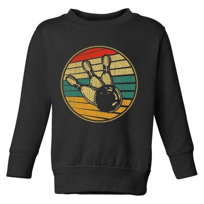 This Is How I Roll Vintage Retro Bowling 60s 70s Bowler Toddler Sweatshirt