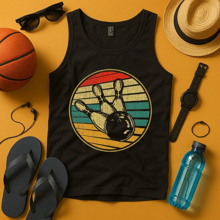 This Is How I Roll Vintage Retro Bowling 60s 70s Bowler Tank Top