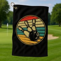 This Is How I Roll Vintage Retro Bowling 60s 70s Bowler Golf Towel