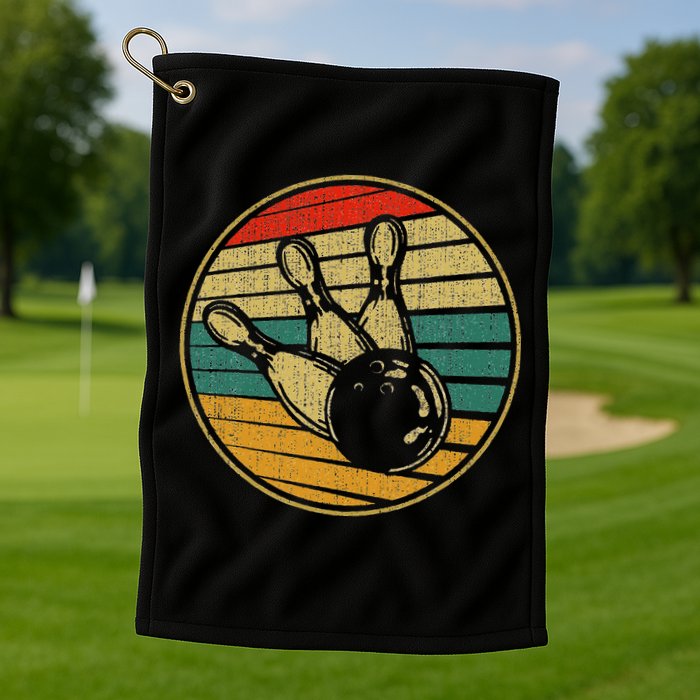 This Is How I Roll Vintage Retro Bowling 60s 70s Bowler Golf Towel