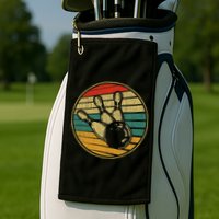 This Is How I Roll Vintage Retro Bowling 60s 70s Bowler Golf Towel