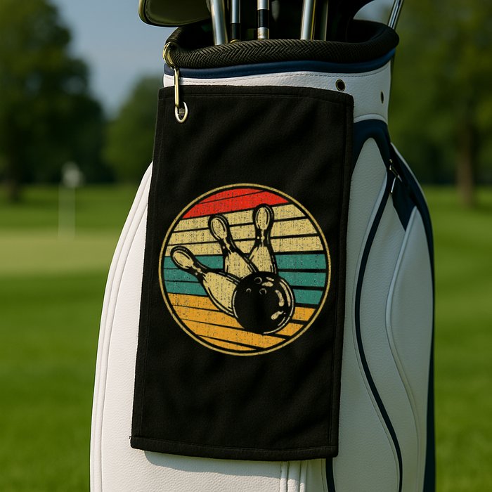This Is How I Roll Vintage Retro Bowling 60s 70s Bowler Golf Towel