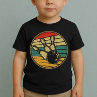 This Is How I Roll Vintage Retro Bowling 60s 70s Bowler Toddler T-Shirt