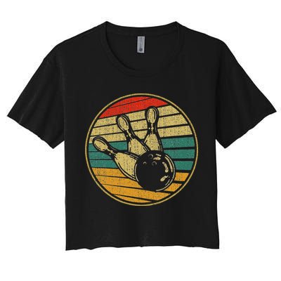 This Is How I Roll Vintage Retro Bowling 60s 70s Bowler Crop Top