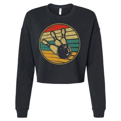 This Is How I Roll Vintage Retro Bowling 60s 70s Bowler Cropped Pullover Crew