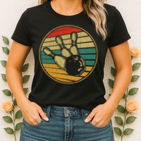 This Is How I Roll Vintage Retro Bowling 60s 70s Bowler Womens T-Shirt
