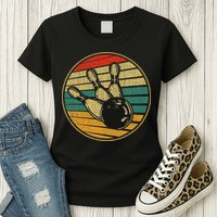 This Is How I Roll Vintage Retro Bowling 60s 70s Bowler Womens T-Shirt