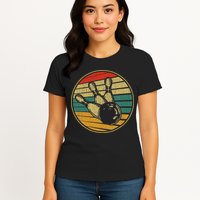 This Is How I Roll Vintage Retro Bowling 60s 70s Bowler Womens T-Shirt