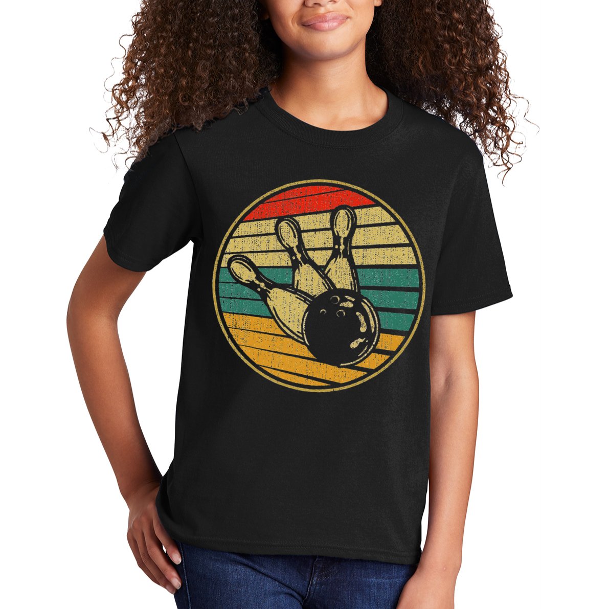 This Is How I Roll Vintage Retro Bowling 60s 70s Bowler Kids T-Shirt
