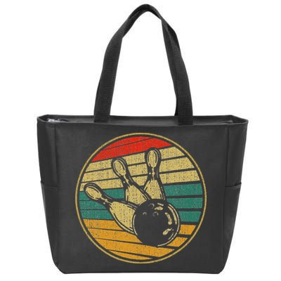 This Is How I Roll Vintage Retro Bowling 60s 70s Bowler Zip Tote Bag