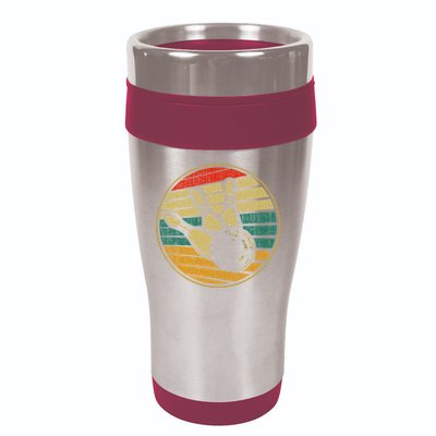 This Is How I Roll Vintage Retro Bowling 60s 70s Bowler 16oz Travel Tumbler