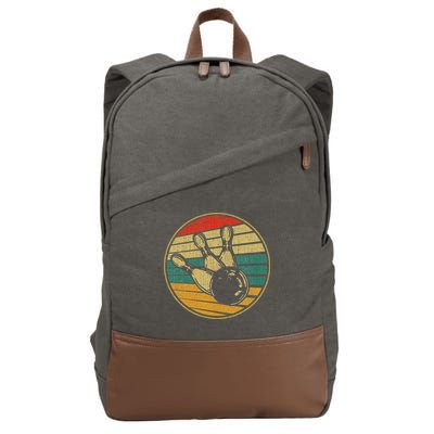 This Is How I Roll Vintage Retro Bowling 60s 70s Bowler Cotton Canvas Backpack