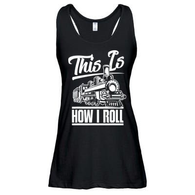 This Is How I Roll Train Engineer & Railroad Lovers TShirt Ladies Essential Flowy Tank