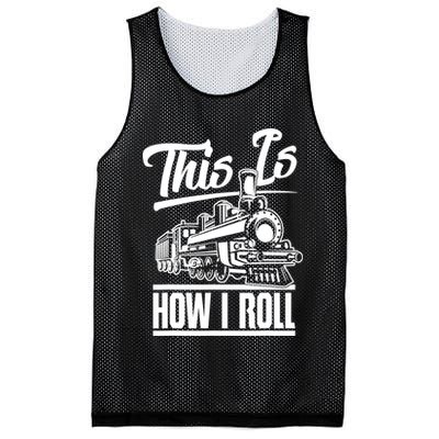 This Is How I Roll Train Engineer & Railroad Lovers TShirt Mesh Reversible Basketball Jersey Tank