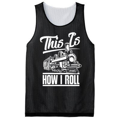 This Is How I Roll Train Engineer & Railroad Lovers TShirt Mesh Reversible Basketball Jersey Tank