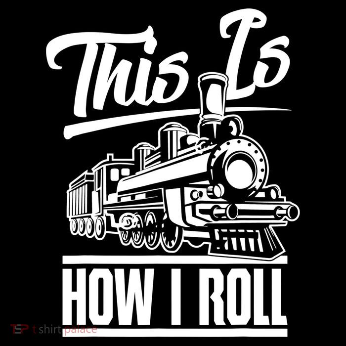 This Is How I Roll Train Engineer & Railroad Lovers TShirt Pom Pom 12in Knit Beanie