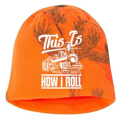 This Is How I Roll Train Engineer & Railroad Lovers TShirt Kati - Camo Knit Beanie