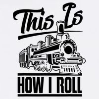 This Is How I Roll Train Engineer & Railroad Lovers TShirt Garment-Dyed Sweatshirt