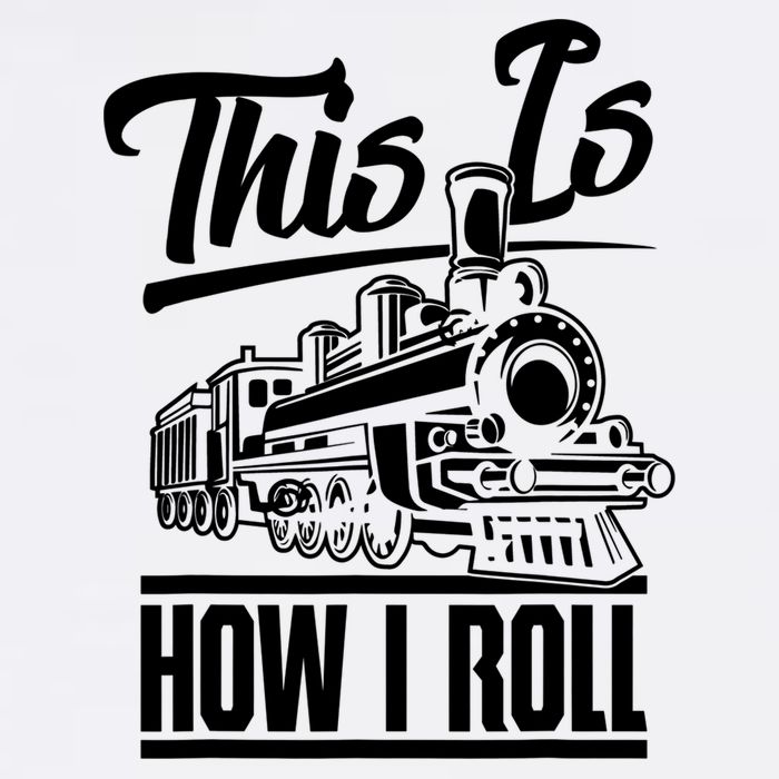 This Is How I Roll Train Engineer & Railroad Lovers TShirt Garment-Dyed Sweatshirt