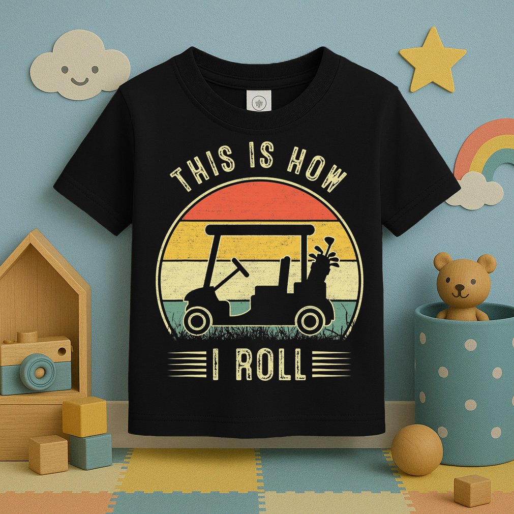 This Is How I Roll Funny Golf Cart Sport Golfing Toddler T-Shirt