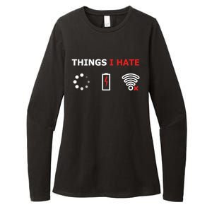 Things I Hate Cool Gift Funny Programmer And Gamer Nerd Gift Great Gift Womens CVC Long Sleeve Shirt