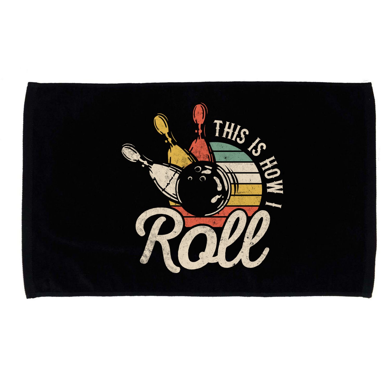 This Is How I Roll Retro Bowling Bowler Funny Gift Great Gift Microfiber Hand Towel