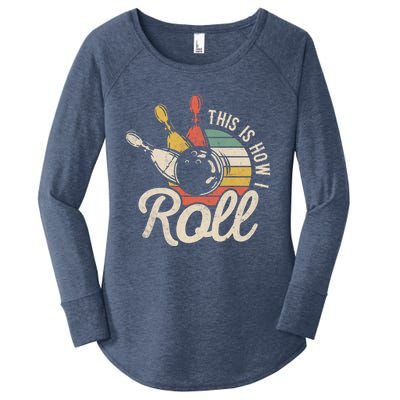 This Is How I Roll Retro Bowling Bowler Funny Gift Great Gift Women's Perfect Tri Tunic Long Sleeve Shirt