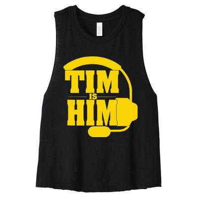 Tim Is Him Women's Racerback Cropped Tank