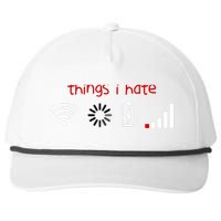 Things I Hate Tshirt Programmer Gamer Fun Gift Idea Snapback Five-Panel Rope Hat