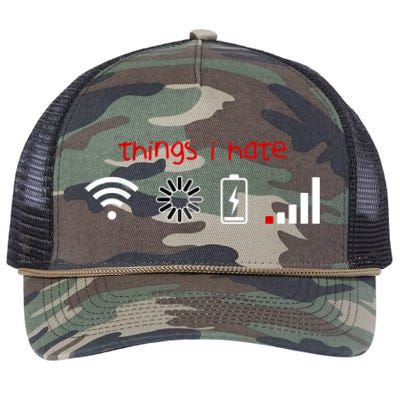 Things I Hate Tshirt Programmer Gamer Fun Gift Idea Retro Rope Trucker Hat Cap