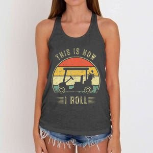 This Is How I Roll Golf Cart Women's Knotted Racerback Tank