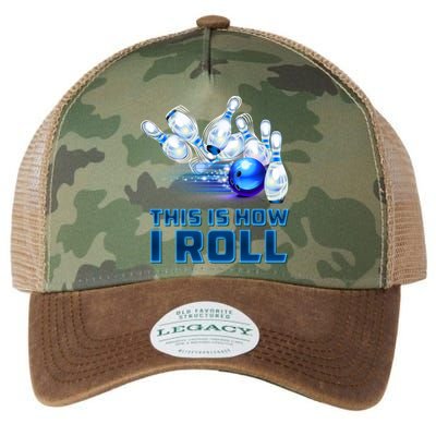 This Is How I Roll Bowling Cool Gift Legacy Tie Dye Trucker Hat