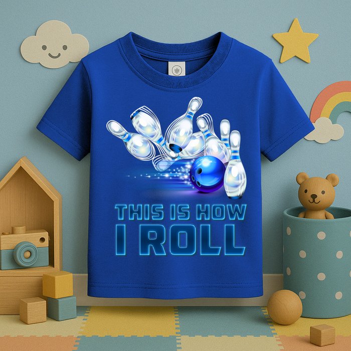 This Is How I Roll Bowling Cool Gift Toddler T-Shirt