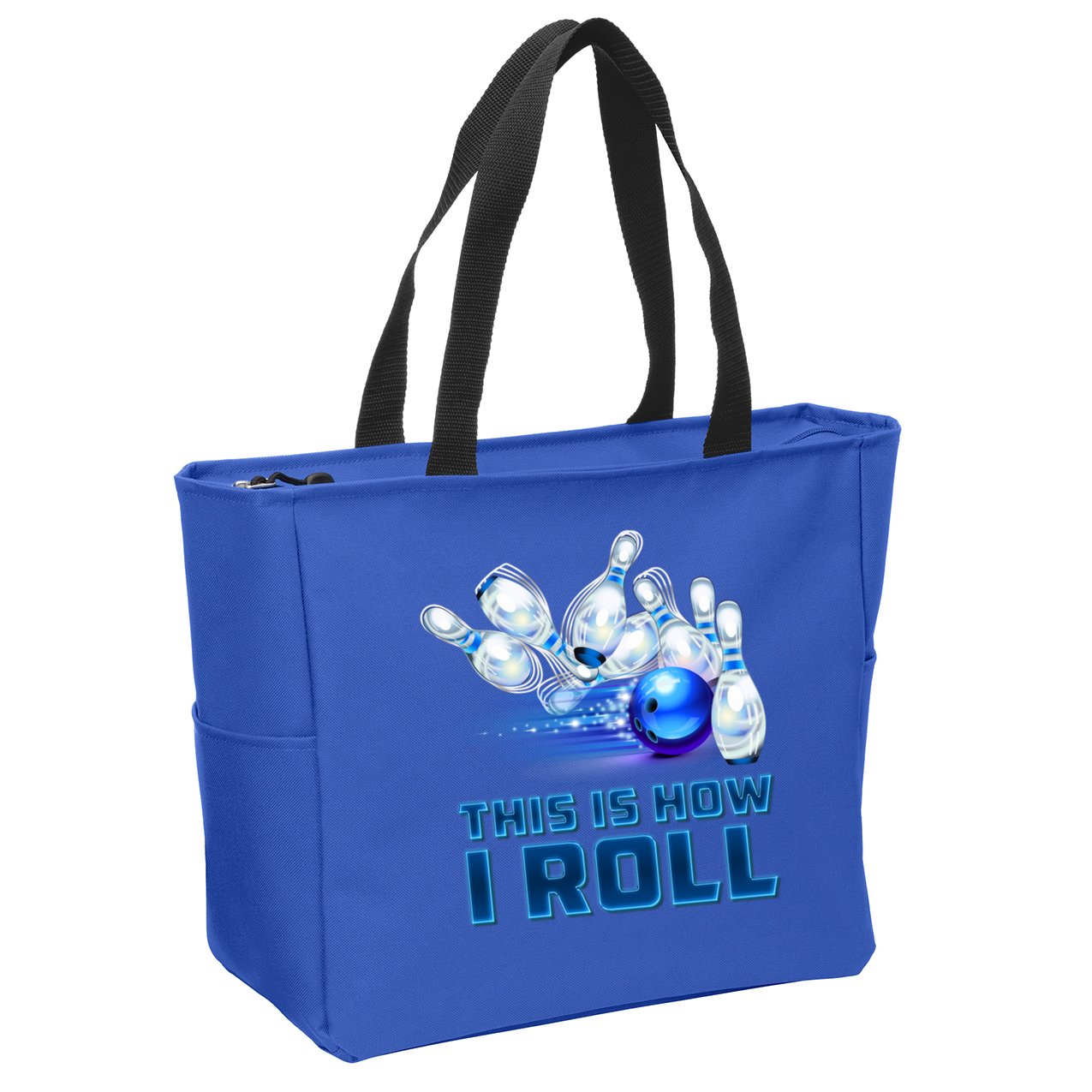This Is How I Roll Bowling Cool Gift Zip Tote Bag