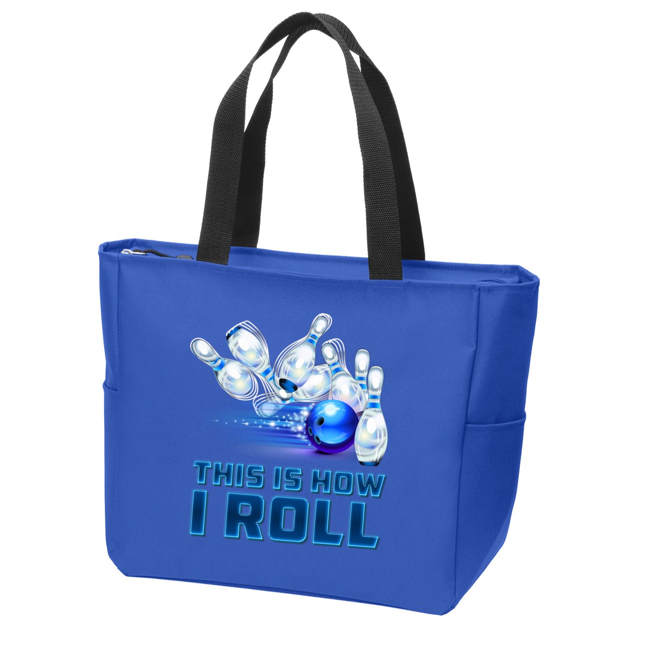 This Is How I Roll Bowling Cool Gift Zip Tote Bag