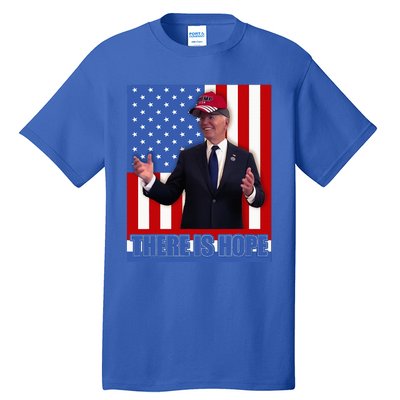 There Is Hope Joe Biden Wearing Trump Hat Tall T-Shirt