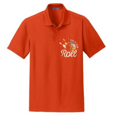 This Is How I Roll Retro Bowling Team Bowler Women Men Dry Zone Grid Polo