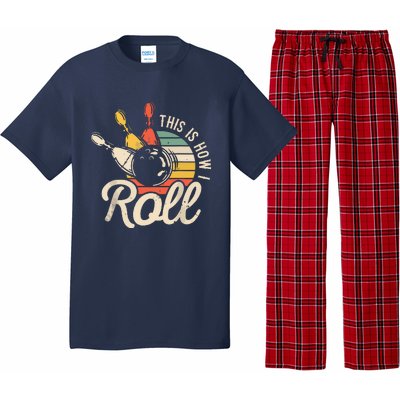 This Is How I Roll Retro Bowling Team Bowler Women Men Pajama Set