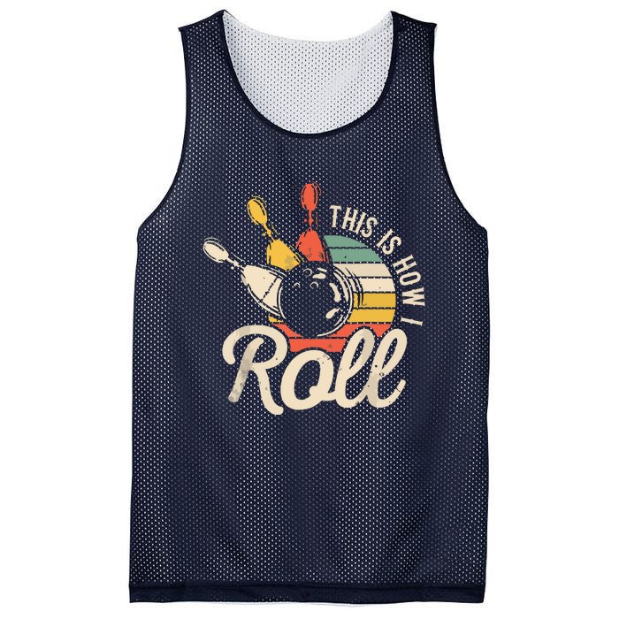 This Is How I Roll Retro Bowling Team Bowler Women Men Mesh Reversible Basketball Jersey Tank